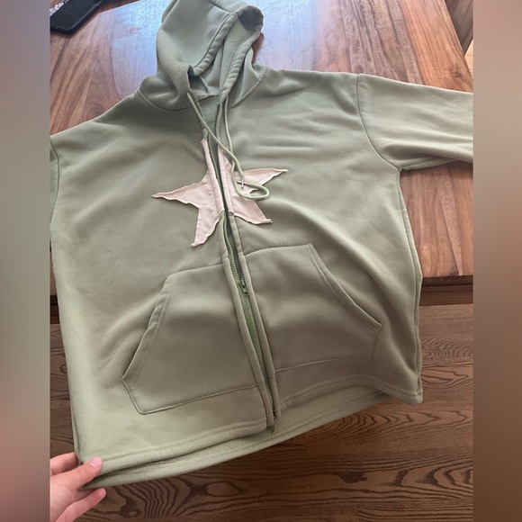 Green star unisex zip up - Picture 4 of 4